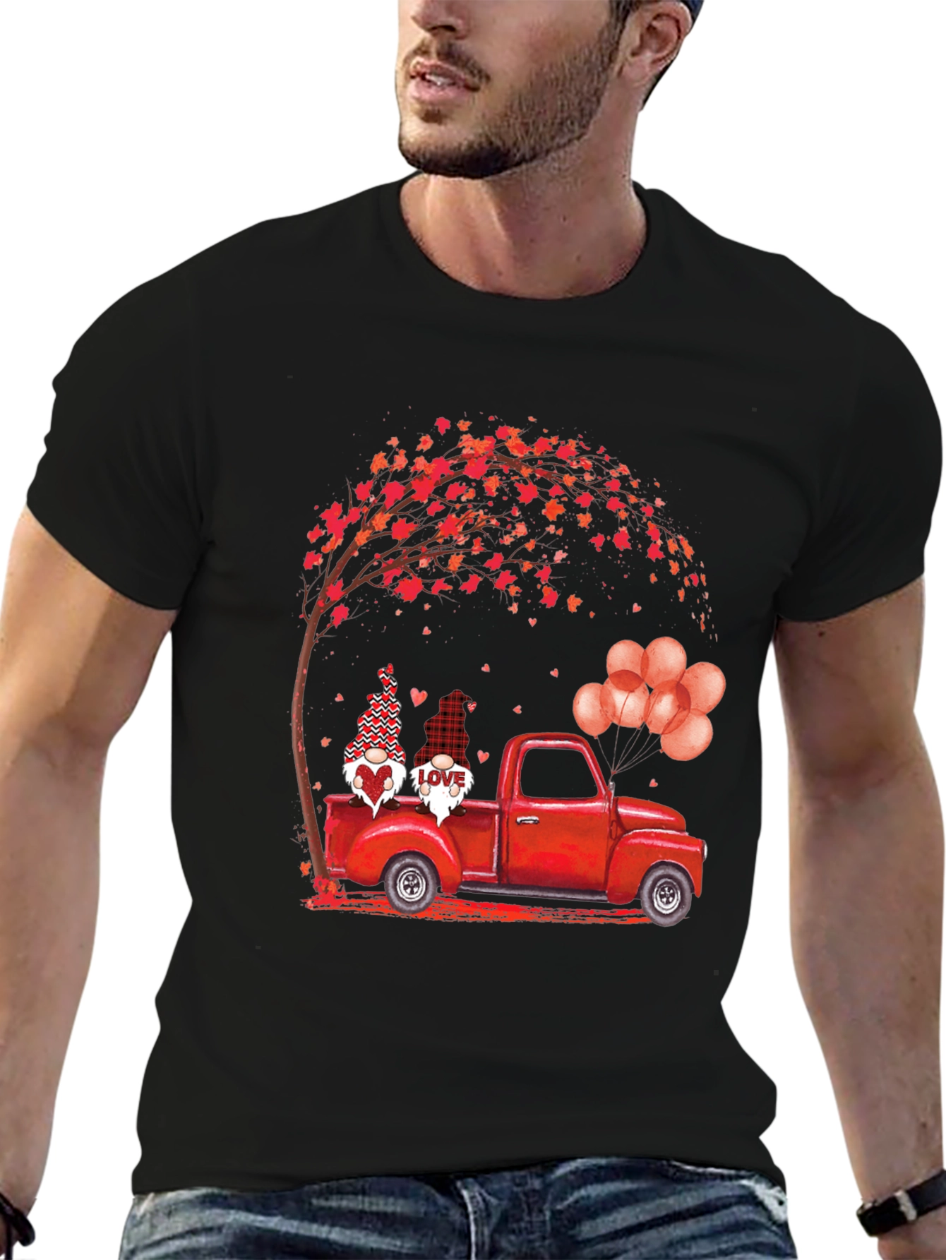Valentines Gnome Truck T-Shirt - Love