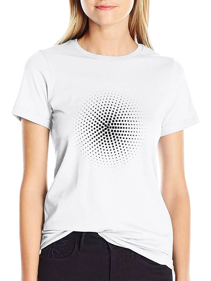 Stylish Black Graphic Tee - Modern Pattern