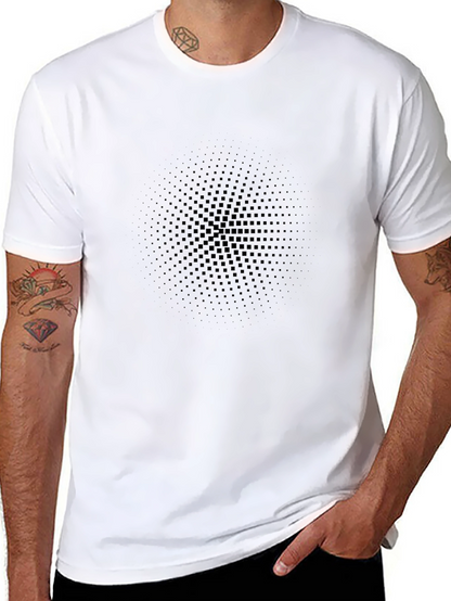 Stylish Black Graphic Tee - Modern Pattern