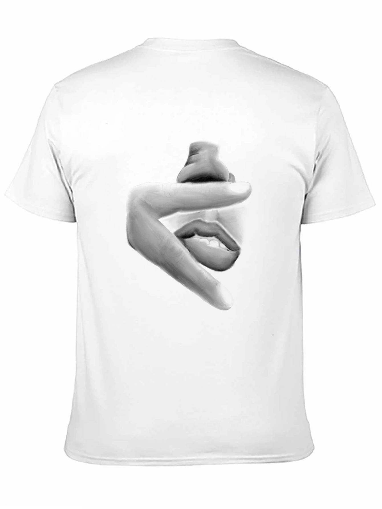 Abstract Face Graphic Black T-Shirt