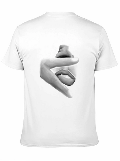 Abstract Face Graphic Black T-Shirt