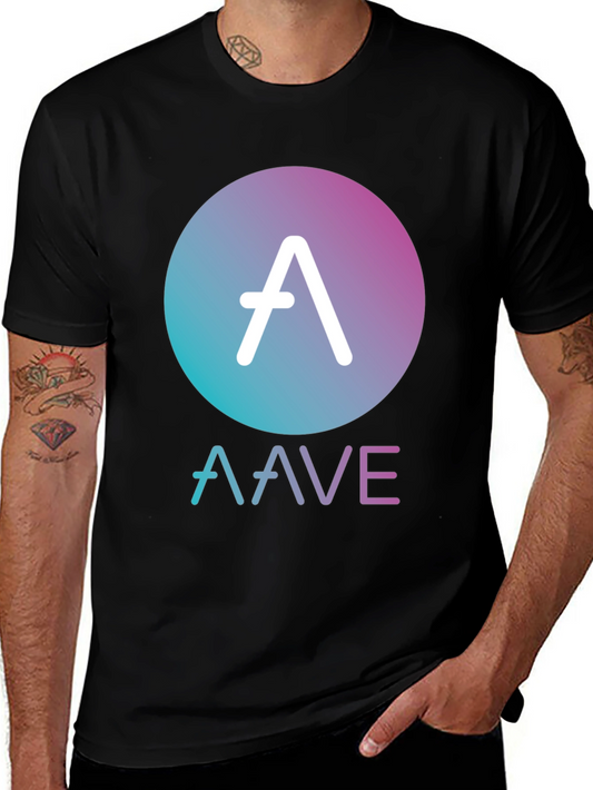 AAVE Crypto Black T-Shirt