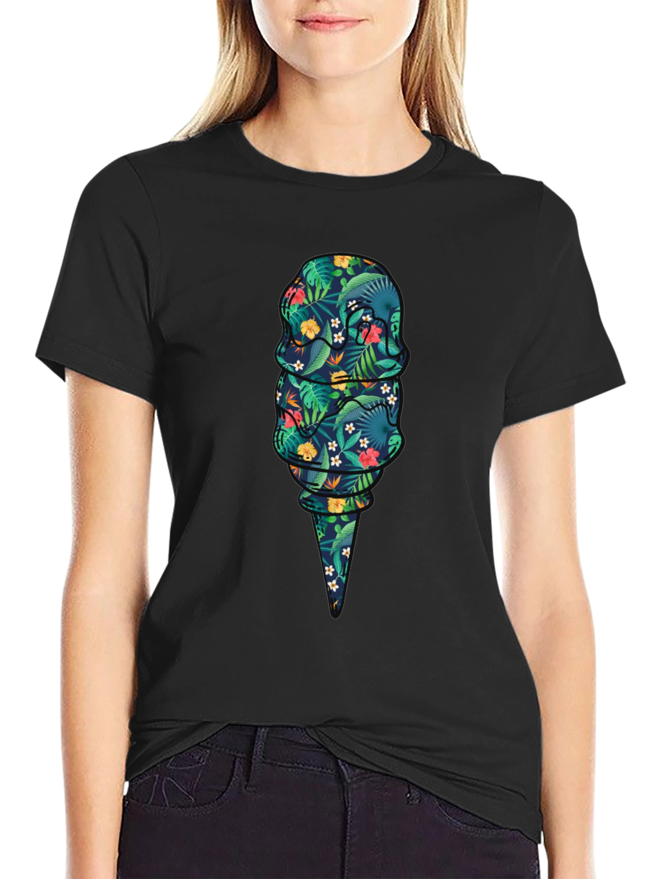 Tropical Ice Cream Graphic T-Shirt