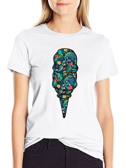 Tropical Ice Cream Graphic T-Shirt