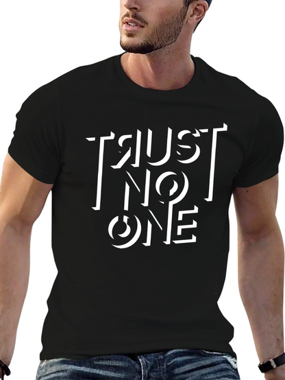 Trust No One Graphic Tee - Mens Black T-Shirt