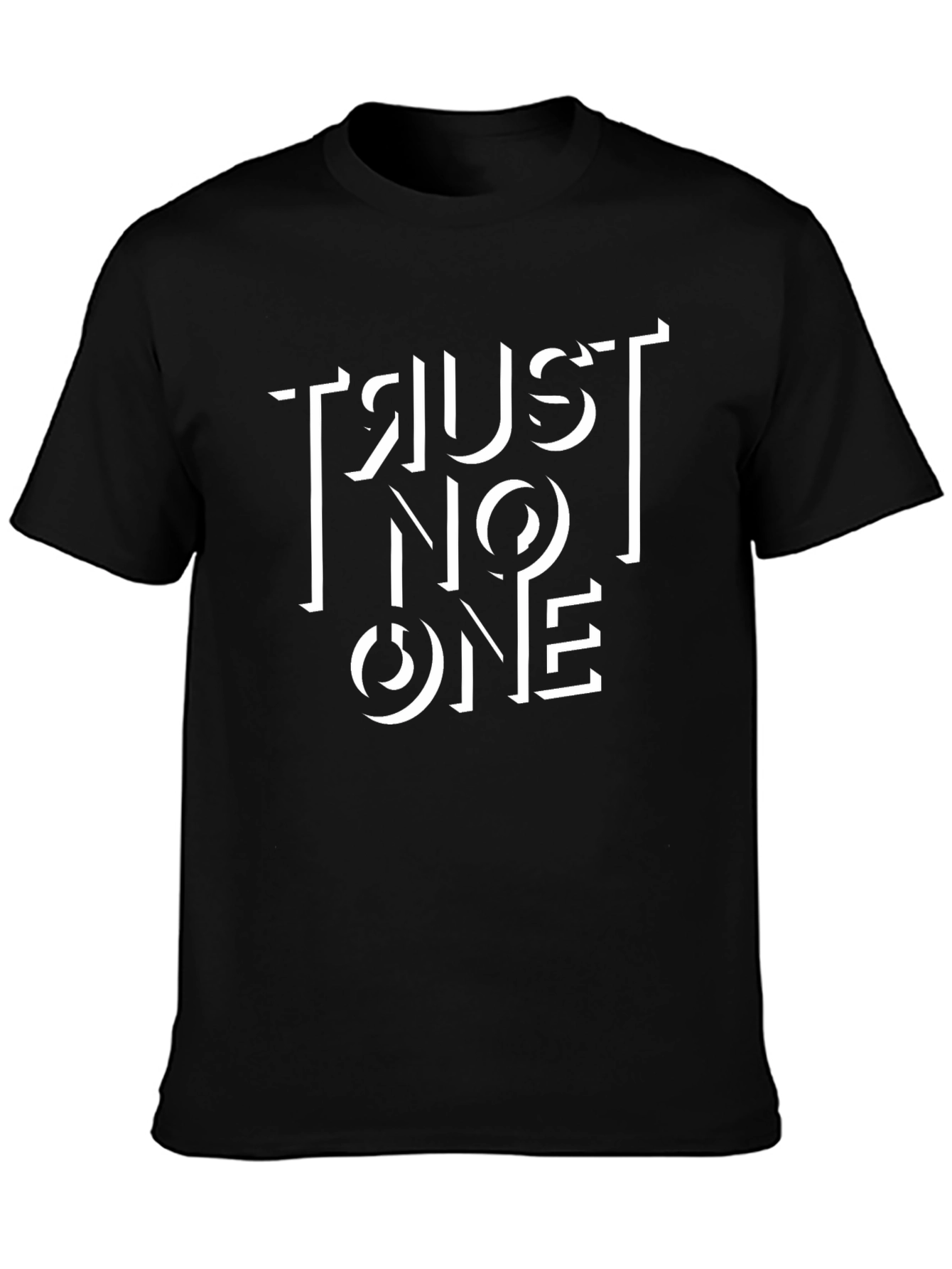 Trust No One Graphic Tee - Mens Black T-Shirt