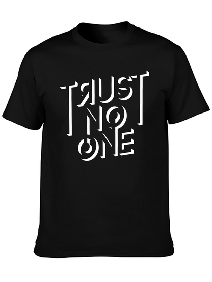 Trust No One Graphic Tee - Mens Black T-Shirt