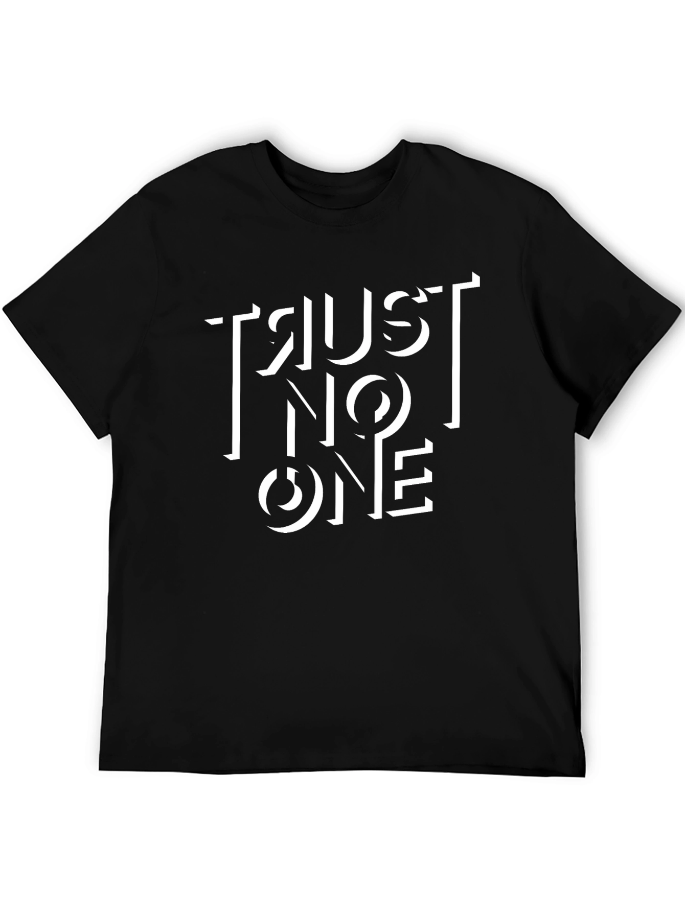 Trust No One Graphic Tee - Mens Black T-Shirt
