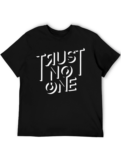 Trust No One Graphic Tee - Mens Black T-Shirt