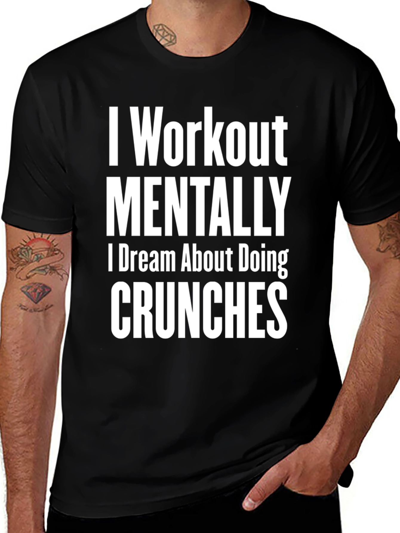 Workout Mentally T-Shirt Funny Gym Tee