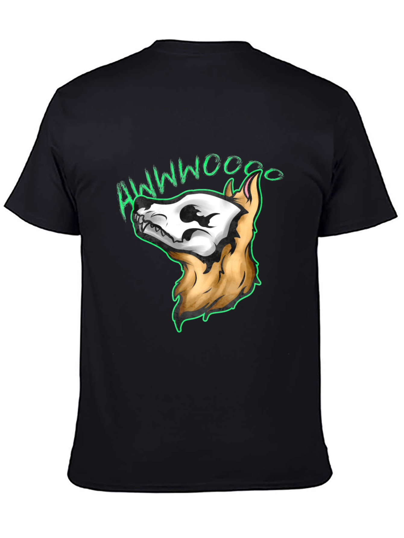 Awwwwoooo Skeleton Dog T-Shirt