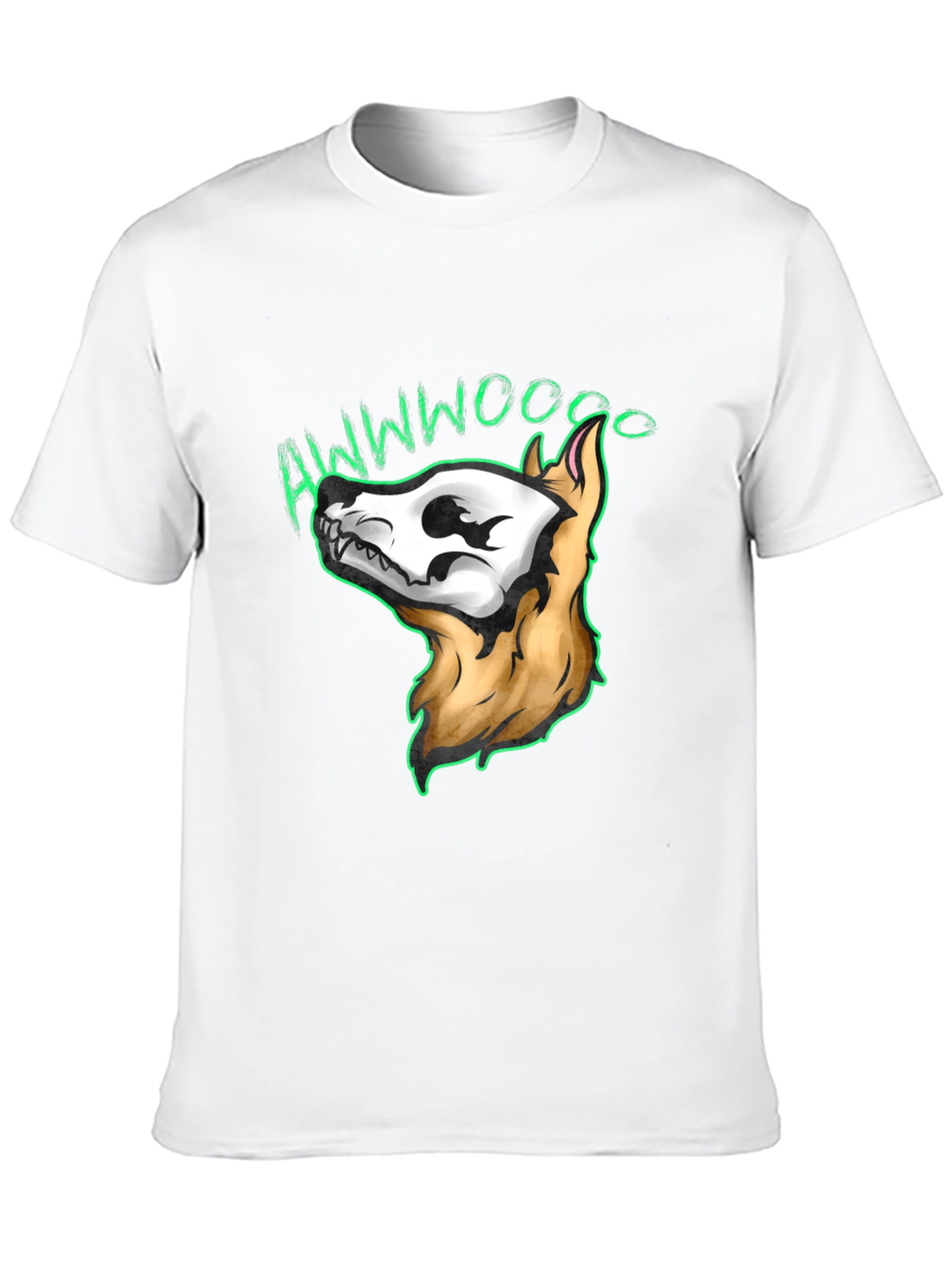 Awwwwoooo Skeleton Dog T-Shirt