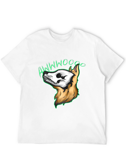 Awwwwoooo Skeleton Dog T-Shirt