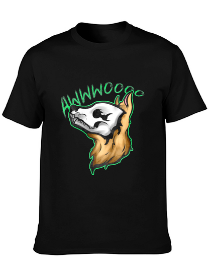 Awwwwoooo Skeleton Dog T-Shirt