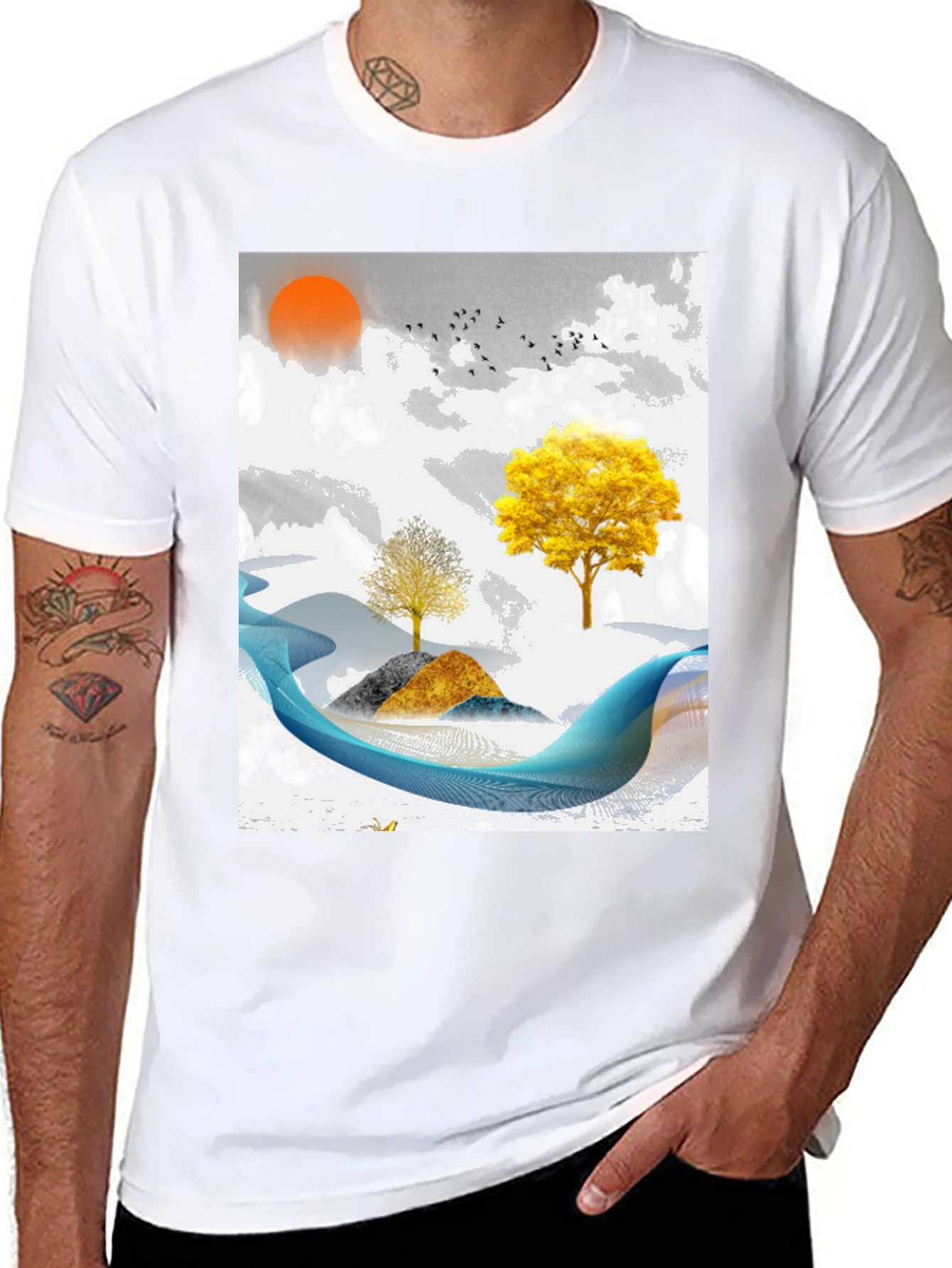 Abstract Landscape Graphic Tee