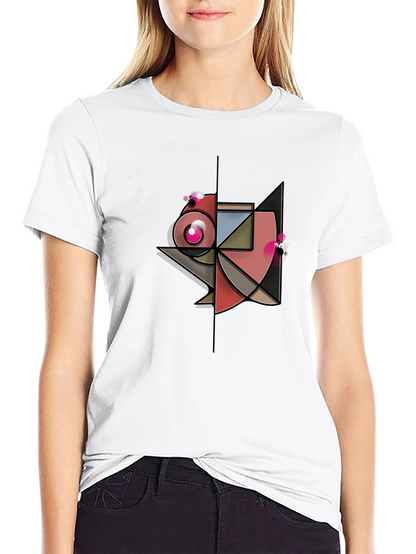 Abstract Geometric Design Black T-Shirt