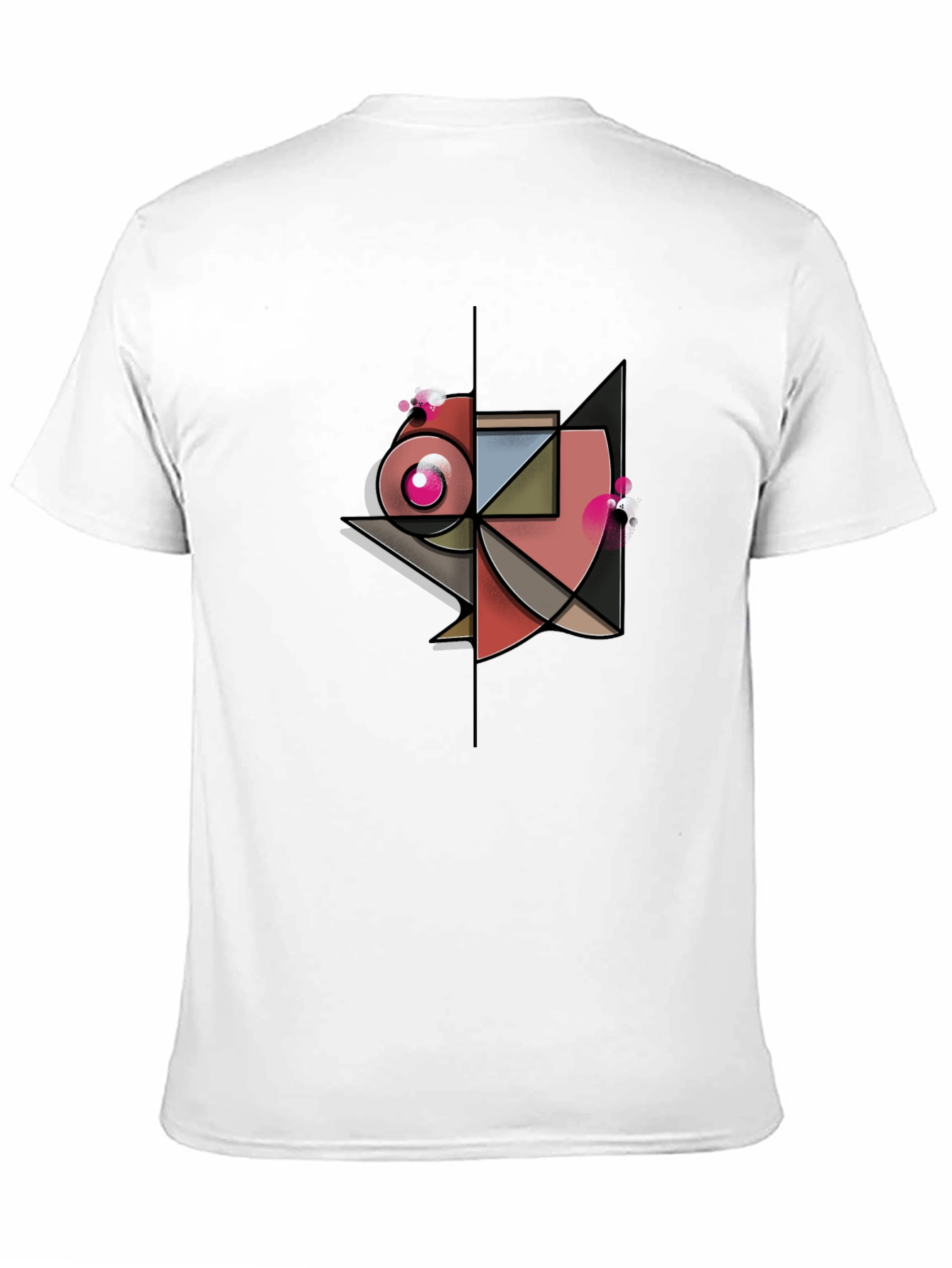 Abstract Geometric Design Black T-Shirt