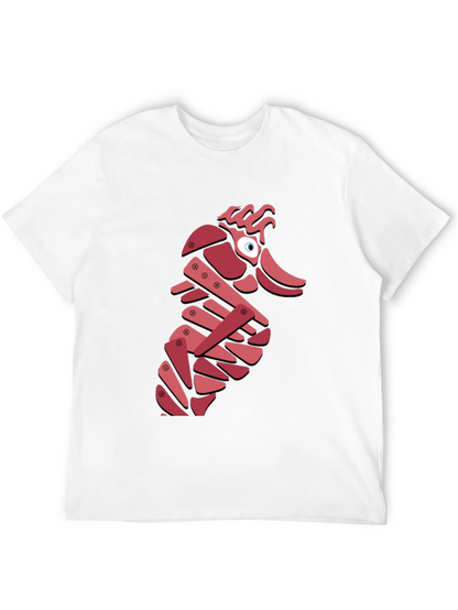Abstract Seahorse Graphic T-Shirt - Unique Design