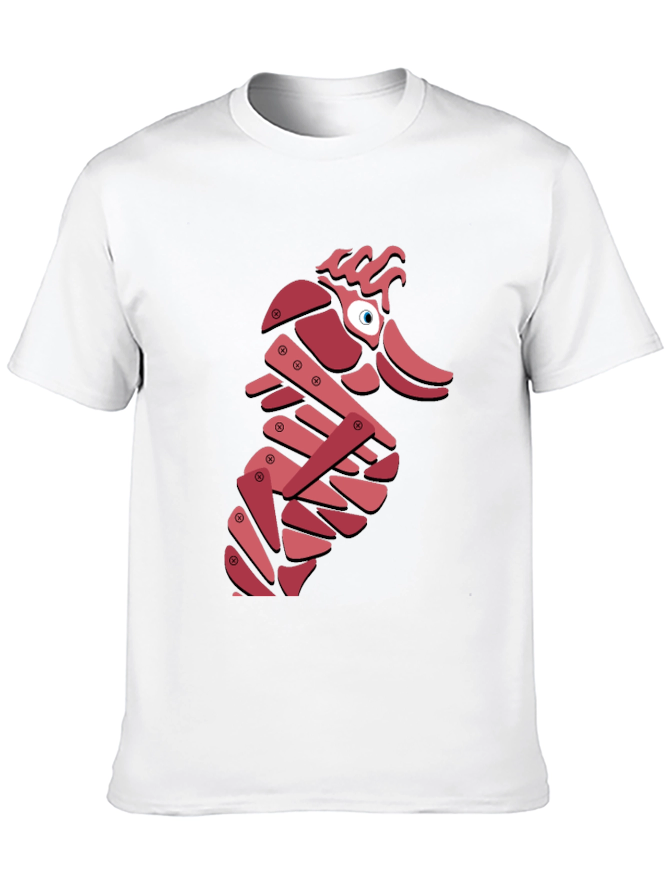 Abstract Seahorse Graphic T-Shirt - Unique Design