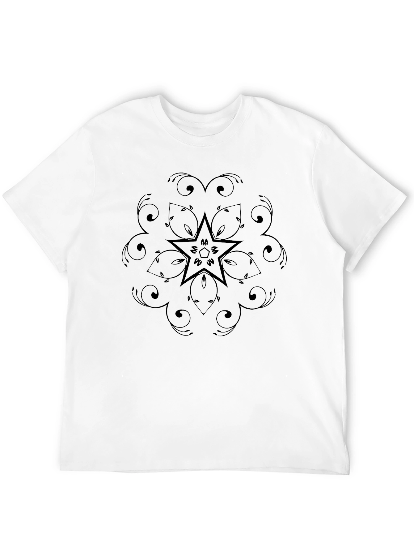Star Mandala Graphic Black T-Shirt