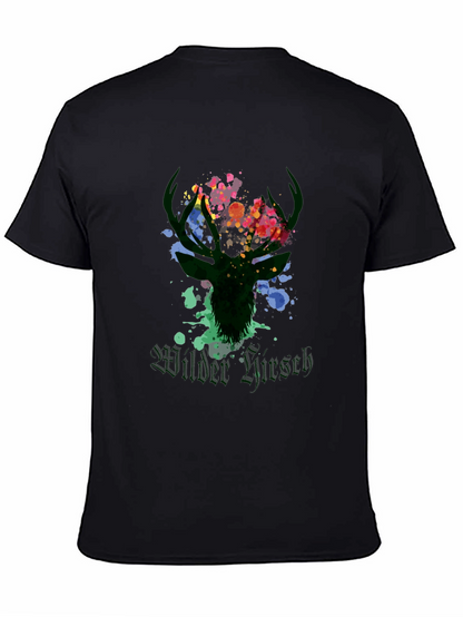 Wilder Hirsch Graphic Tee - Stylish Mens Black T-Shirt