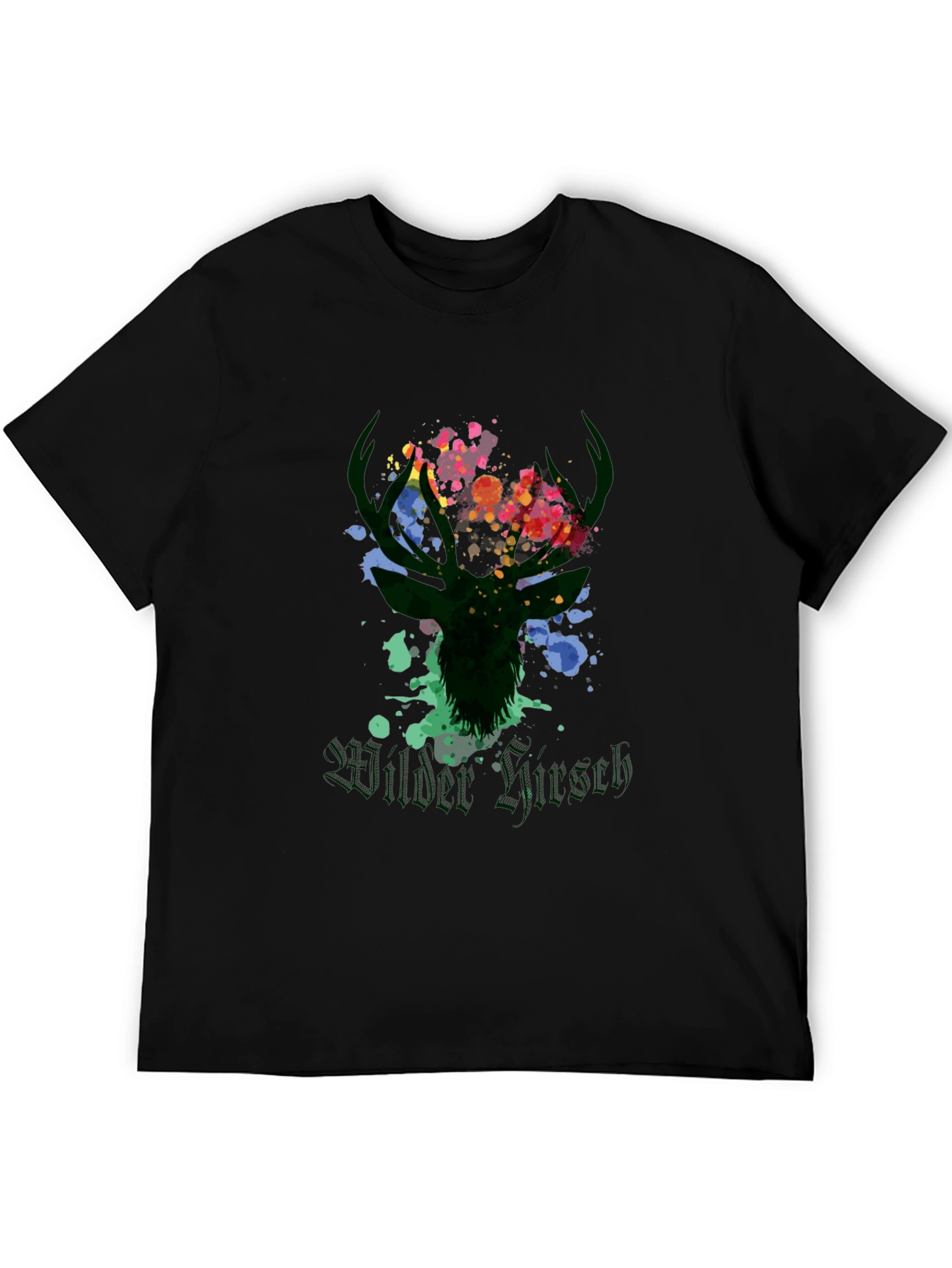 Wilder Hirsch Graphic Tee - Stylish Mens Black T-Shirt
