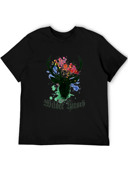 Wilder Hirsch Graphic Tee - Stylish Mens Black T-Shirt
