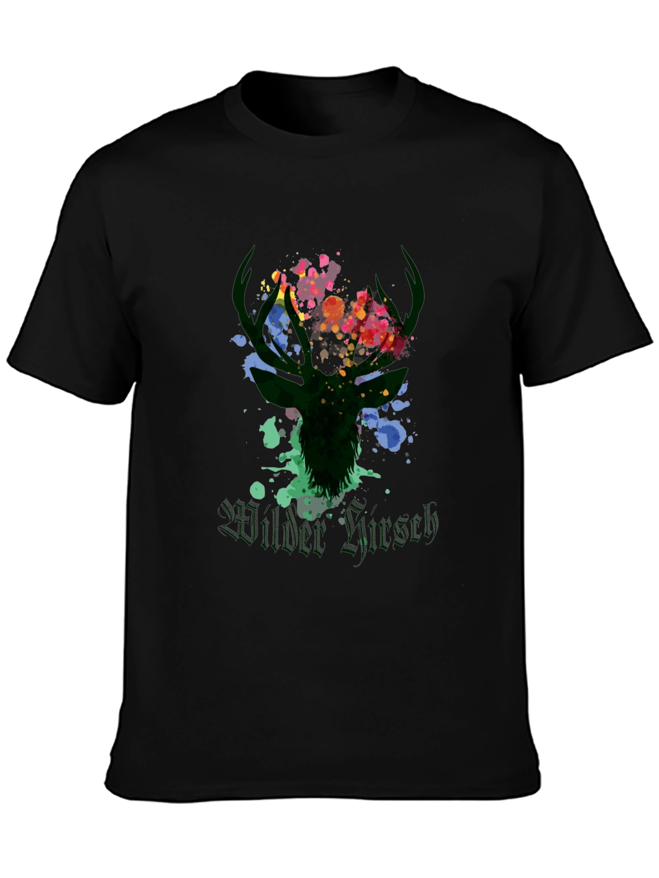 Wilder Hirsch Graphic Tee - Stylish Mens Black T-Shirt