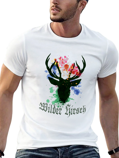 Wilder Hirsch Graphic Tee - Stylish Mens Black T-Shirt