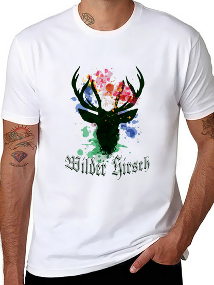 Wilder Hirsch Graphic Tee - Stylish Mens Black T-Shirt