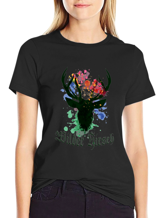 Wilder Hirsch Graphic Tee - Stylish Mens Black T-Shirt