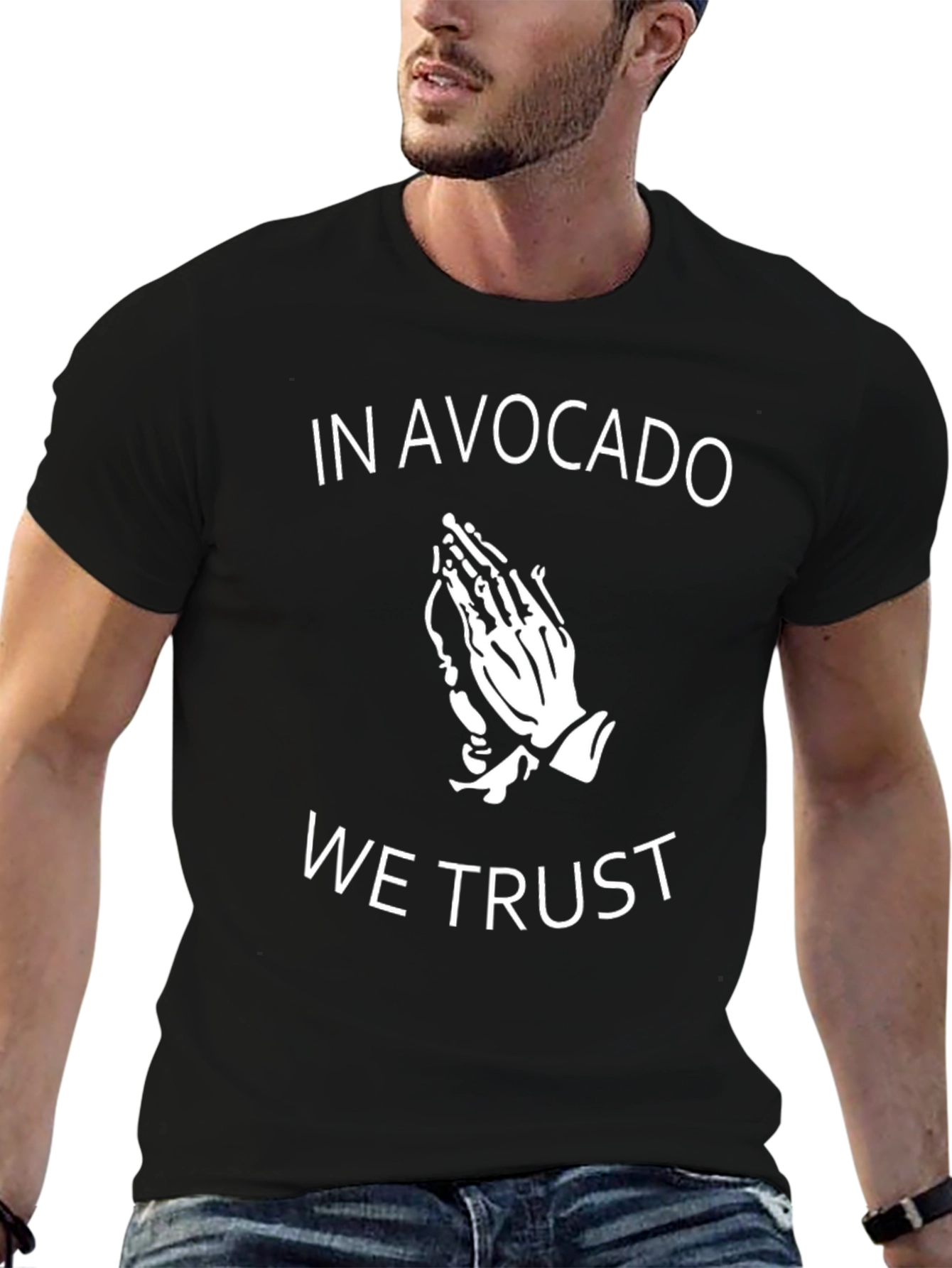 Avocado Trust Graphic Tee - Trendy Black T-Shirt