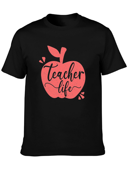 Teacher Life Apple Graphic T-Shirt