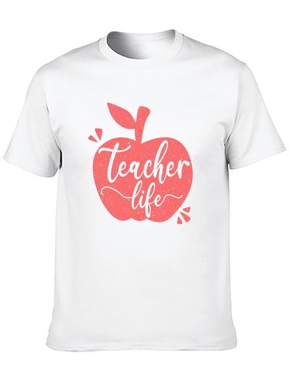 Teacher Life Apple Graphic T-Shirt