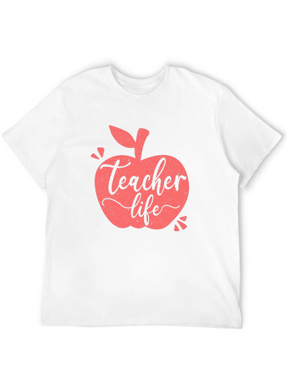 Teacher Life Apple Graphic T-Shirt