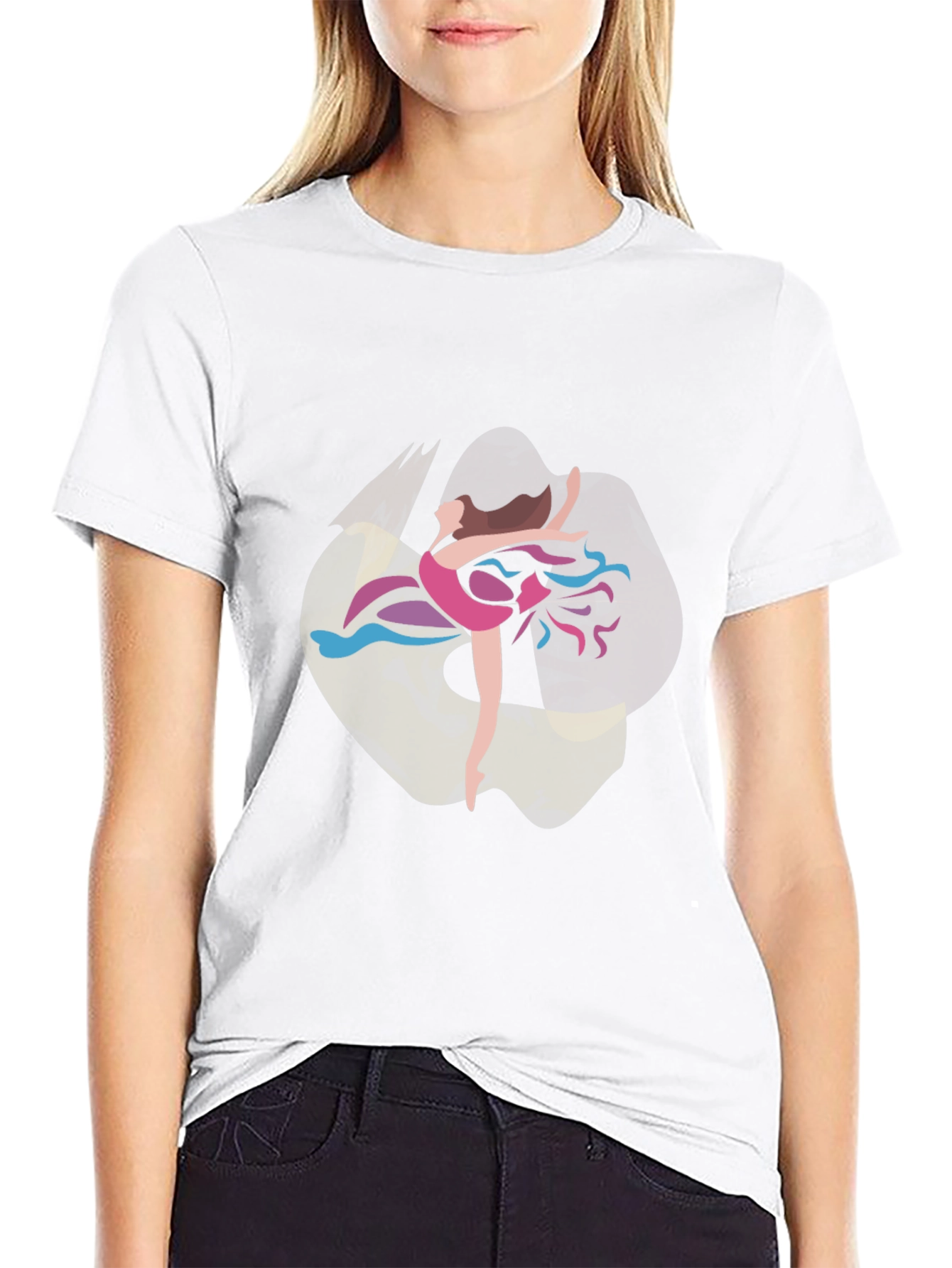 Ballerina Graphic T-Shirt - Stylish Dance Design