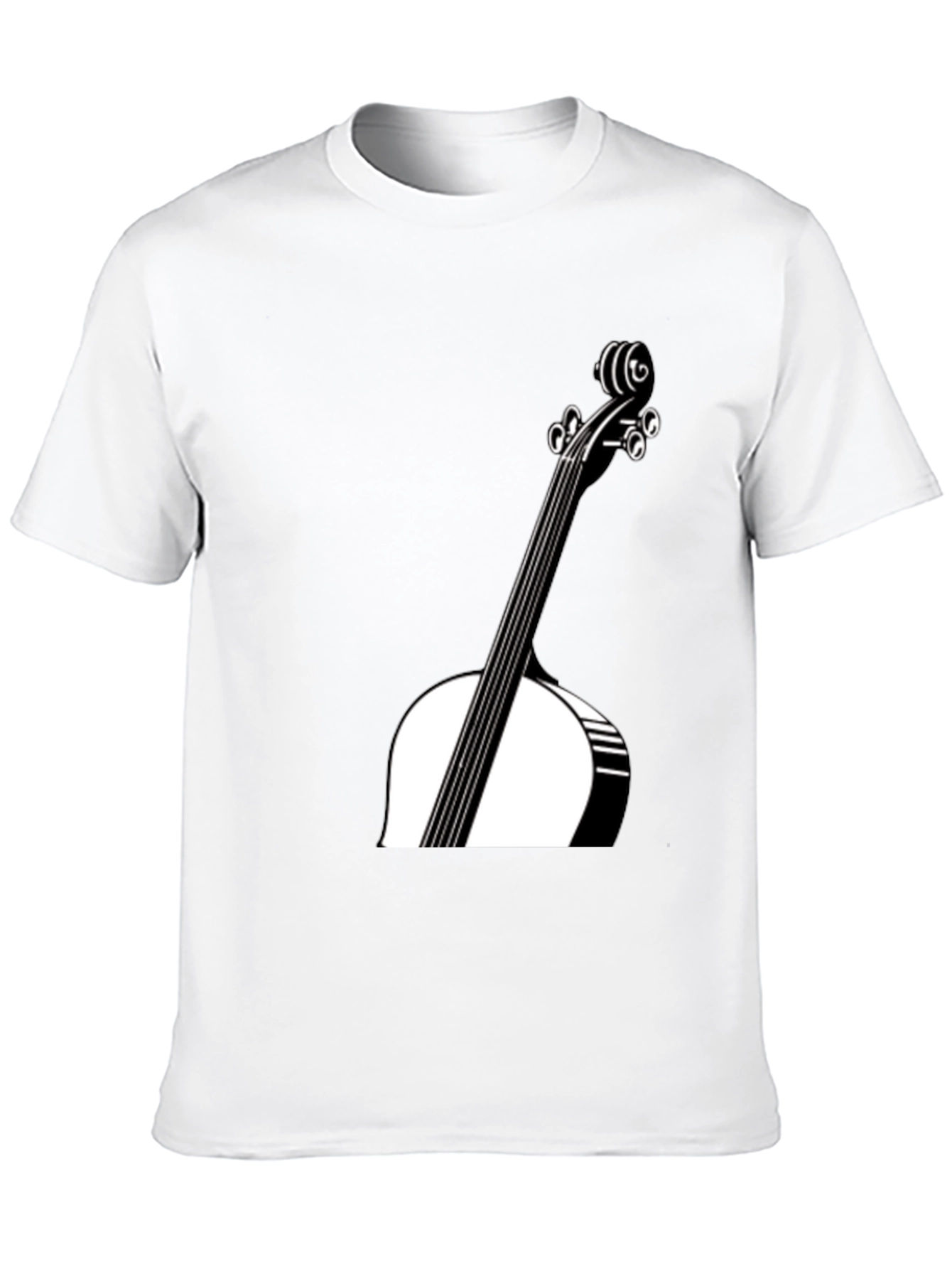 Black Cello Graphic Tee - Musician Style