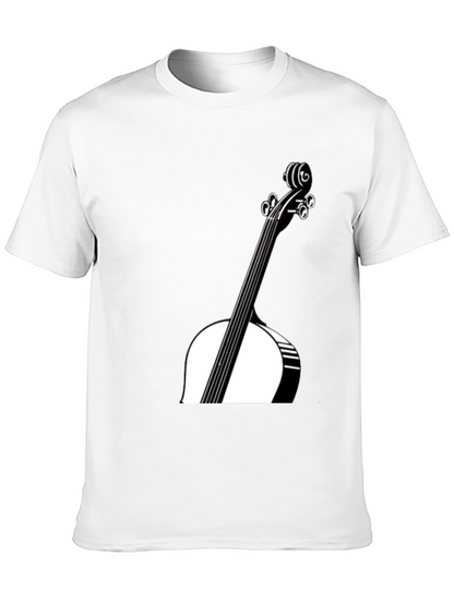 Black Cello Graphic Tee - Musician Style