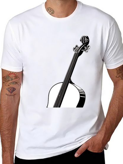 Black Cello Graphic Tee - Musician Style