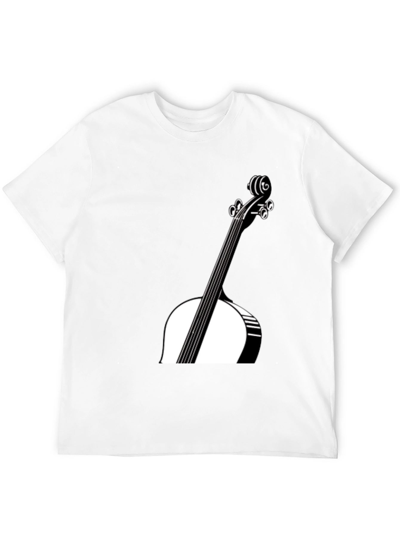 Black Cello Graphic Tee - Musician Style