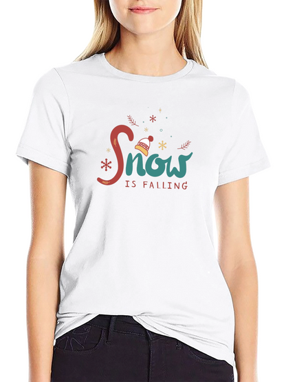 Snow is Falling Black Graphic Tee
