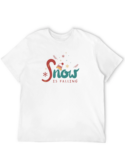 Snow is Falling Black Graphic Tee