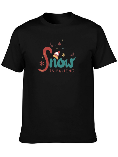 Snow is Falling Black Graphic Tee