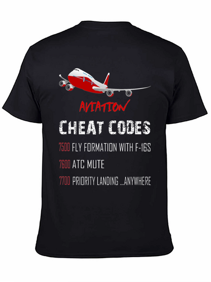 Aviation Cheat Codes T-Shirt - Pilot Gift