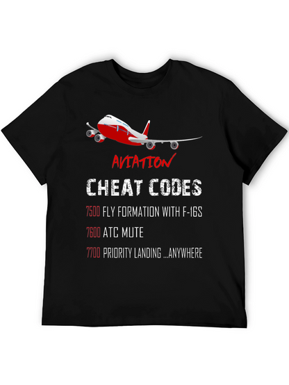 Aviation Cheat Codes T-Shirt - Pilot Gift