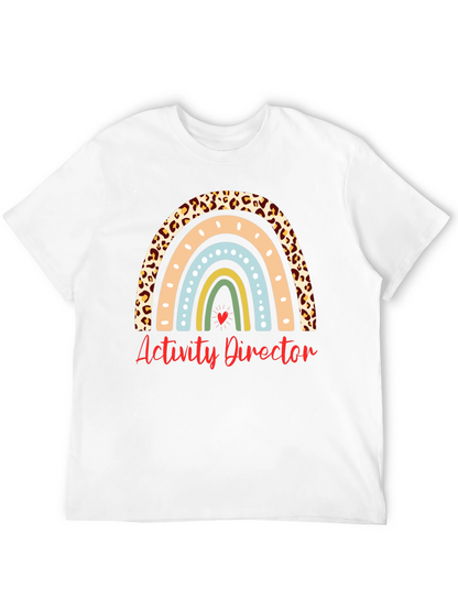 Activity Director Rainbow Leopard Print T-Shirt