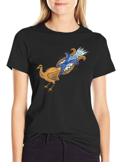 Bird Graphic Black T-Shirt