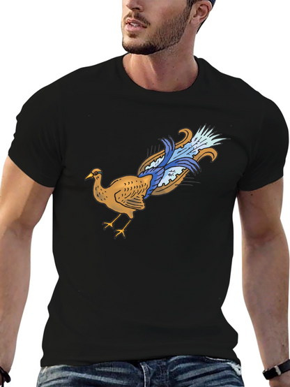 Bird Graphic Black T-Shirt