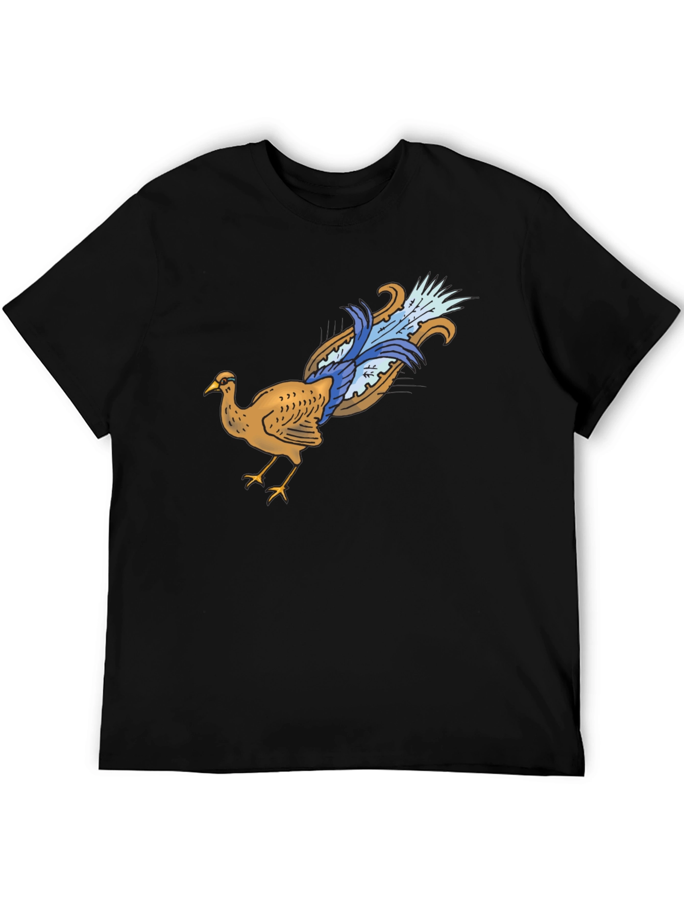 Bird Graphic Black T-Shirt