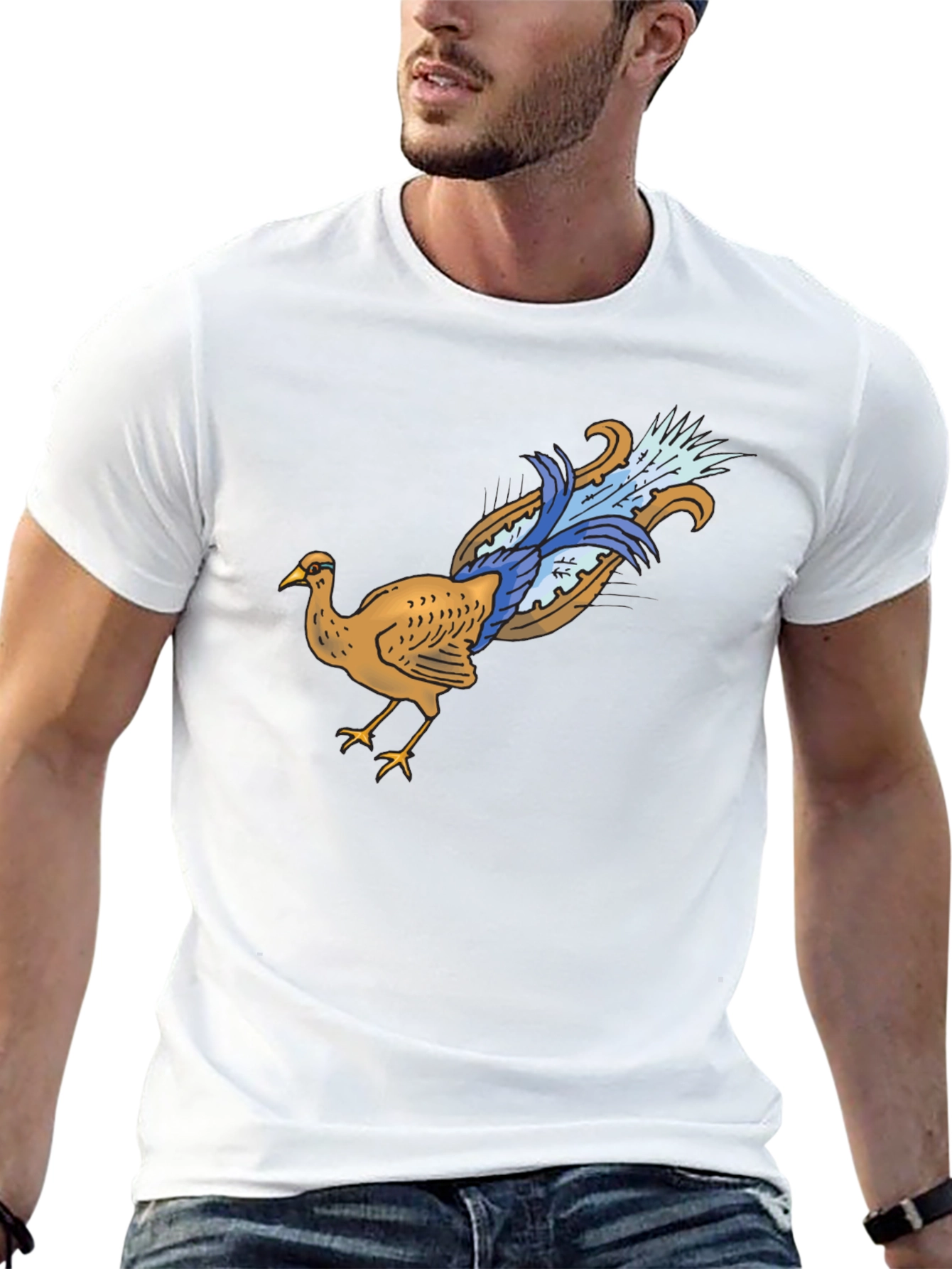 Bird Graphic Black T-Shirt